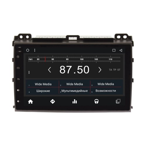 Штатная магнитола Toyota Land Cruiser Prado, Lexus GX 2002 - 2009 Wide Media WM-CF3017NB-1/16