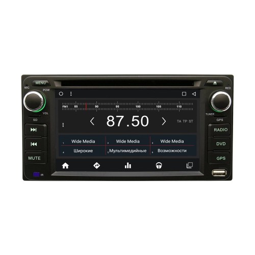 Штатная магнитола Toyota, Daihatsu универсальная 200 x 100 мм Wide Media WM-VS6A100NB-2/32