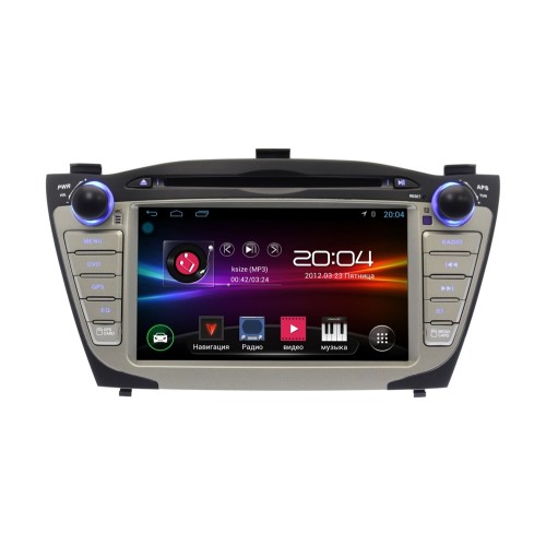 Штатная магнитола Ksize DVA-ZN7023L для Hyundai ix35, Tucson 2009-2015 на Android 4.2.2