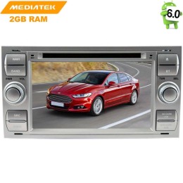 ШТАТНАЯ МАГНИТОЛА FORD FOCUS 2, FUSION, KUGA, C-MAX ЦВЕТ СЕРЕБРО LETRUN 2627 ANDROID 8.X MTK 4G