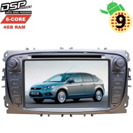ШТАТНАЯ МАГНИТОЛА FORD FOCUS 2, MONDEO 4 (ОВАЛ) ЦВЕТ СЕРЕБРО LETRUN 2818 ANDROID 9.X DSP 6 ЯДЕР 4GB