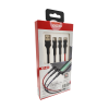 Кабель Micro USB + Type-C+ Lightning Ipipoo KP-40