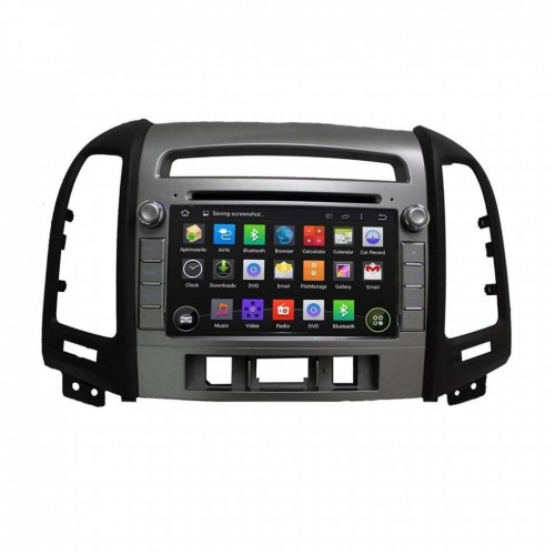Штатная магнитола CarMedia KD-7021-P5 для Hyundai Santa Fe 2006-2010 (3 отверстия под кнопки) на Android 9.0