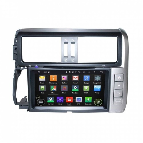 Штатная магнитола CarMedia KD-8015-P6 для Toyota Land Cruiser Prado 150 2009-2013 серебро на Android 9.0