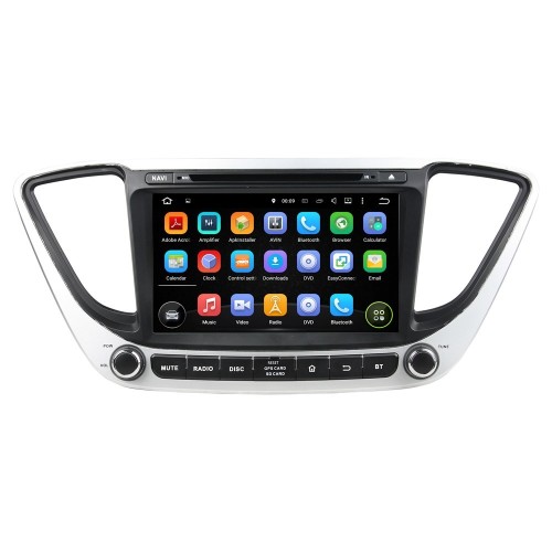 Штатная магнитола CarMedia KD-8211-P6 для Hyundai Solaris II 2017-2020 на Android 10.0