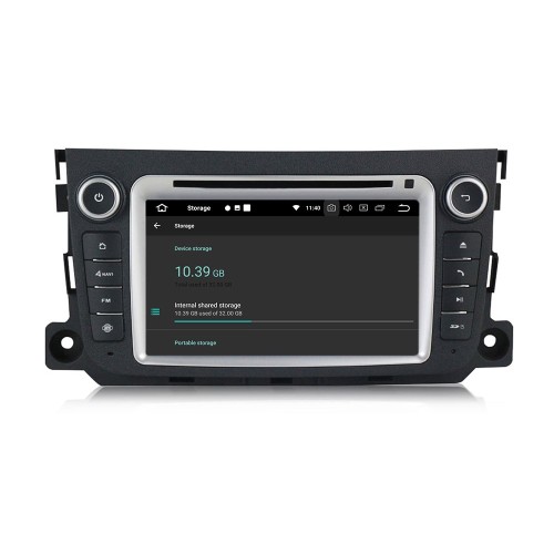Штатная магнитола CarMedia MKD-M794-P6 для Mercedes Smart Fortwo II 2007-2015 на Android 10.0