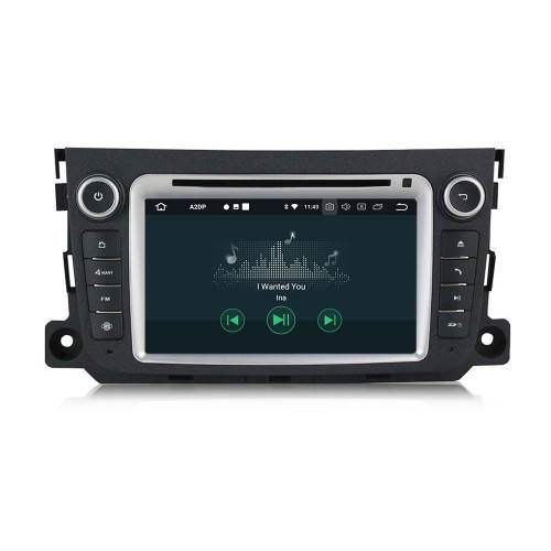 Штатная магнитола CarMedia MKD-M794-P6 для Mercedes Smart Fortwo II 2007-2015 на Android 10.0