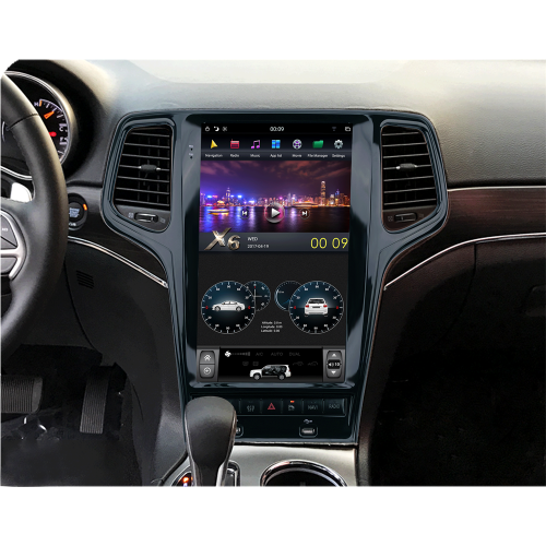 Магнитола Тесла CarMedia ZF-1827B-DSP Tesla-Style для JEEP GRAND CHEROKEE 2010-2013 (Черная) на Android 9.0