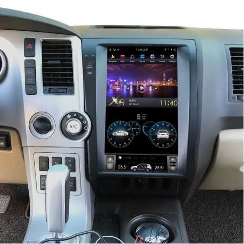 Магнитола Тесла CarMedia ZF-1818-DSP Tesla-Style для Toyota Tundra 2007-2013 на Android 9.0