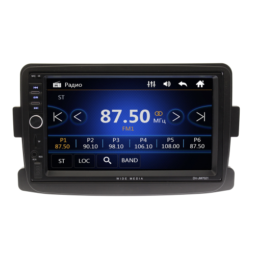 Магнитола в штатное место Renault Duster, Kaptur 2011-2020 Wide Media DV-JM7105 с рулевым управлением