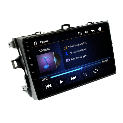 Штатная магнитола Toyota Corolla X 2006-2013 (антрацит, без воздуховодов) Wide Media DV-JM9038 WinCE 9 дюймов