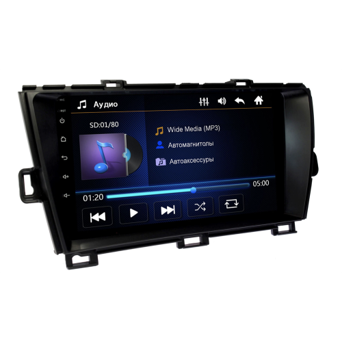 Штатная магнитола Toyota Prius 2009 - 2015 Wide Media DV-JM9135 (правый руль) черный