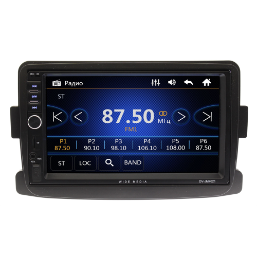 Магнитола в штатное место Renault Duster Wide Media DV-JM7104 без рулевого управления