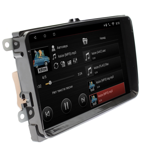Штатная магнитола VW универсальная Wide Media MT9001MF-1/16 1024*600