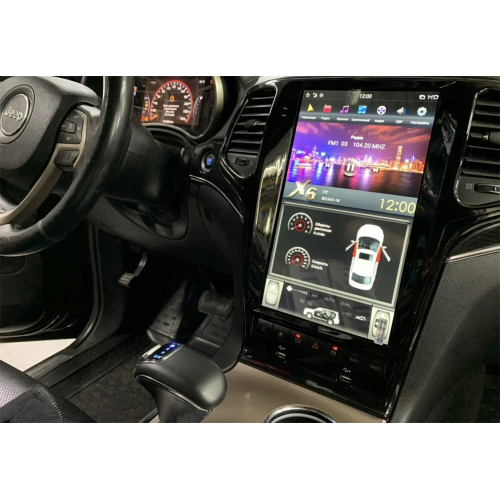 Магнитола Тесла CarMedia ZF-1823B-DSP Tesla-Style для JEEP Grand Cherokee 2013+ (Черная)