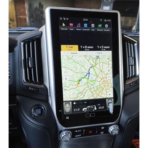 Магнитола Тесла CarMedia ZF-1807L-DSP Tesla-Style для Toyota Land Cruiser 200 10.2015+ на Android 9.0