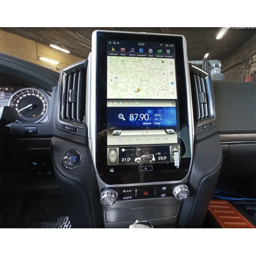 Магнитола Тесла CarMedia ZF-1807L-DSP Tesla-Style для Toyota Land Cruiser 200 10.2015+ на Android 9.0