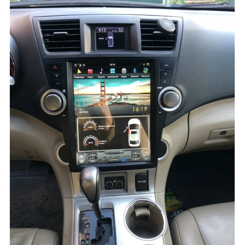 Магнитола Тесла CarMedia ZF-1225-DSP Tesla-Style для Toyota Highlander 2007-2013 U40 на Android 9.0