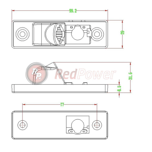 Камера заднего вида RedPower CHV063P (cam-044) Premium для Chevrolet Aveo (02+), Cruze (08+) sedan, Captiva (06+), Epica (06-12), Lacceti (02+)