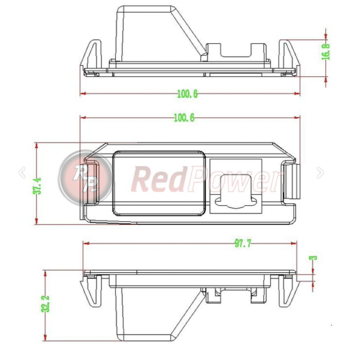 Камера заднего вида RedPower HYU119P (cam-086) Premium для Hyundai I30 (07-12), I10, I20, Coupe 2; Kia Picanto, Soul, Ceed (12+) хетчбек, Rio 17+ седан