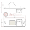 Камера заднего вида RedPower MIT104P Premium для Mitsubishi Pajero 4 (2006+)