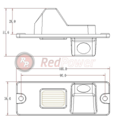 Камера заднего вида RedPower MIT104P Premium для Mitsubishi Pajero 4 (2006+)