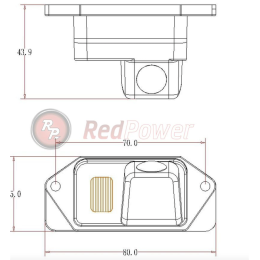 Камера заднего вида RedPower MIT106P (cam-048) Premium для Mitsubishi Lancer X (2007-2013)