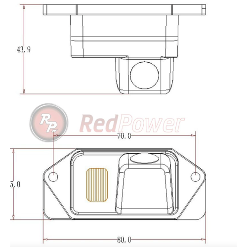 Камера заднего вида RedPower MIT106P (cam-048) Premium для Mitsubishi Lancer X (2007-2013)