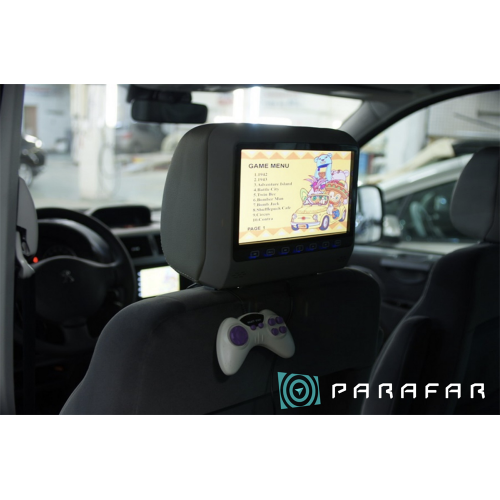 Подголовник с монитором Parafar Tech9 экран 9" дюймов с DVD