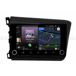 Штатная магнитола VAYCAR 10V4R 4/64 ГБ крутилки для Honda Civic 2012-2015 на Android 10.0