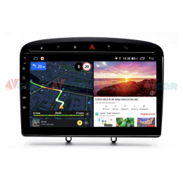Штатная магнитола VAYCAR 09V6 6/128 ГБ для Peugeot 308 I 2007-2015, 408 2012-2017 на Android 10.0