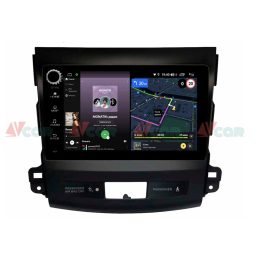 Штатная магнитола VAYCAR 09V4R 4/64 ГБ крутилки для Mitsubishi Outlander II (XL) 2006-2012 на Android 10.0