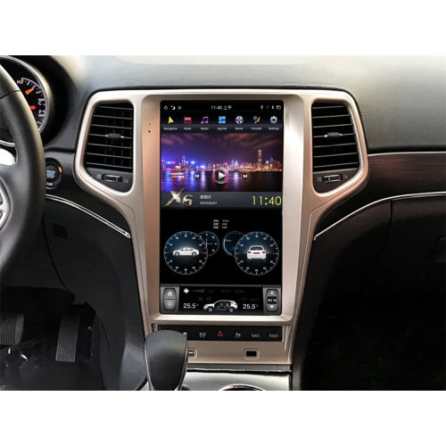 Магнитола Тесла CarMedia ZF-1823G-DSP Tesla-Style для JEEP Grand Cherokee 2013+ (цвет шампань)