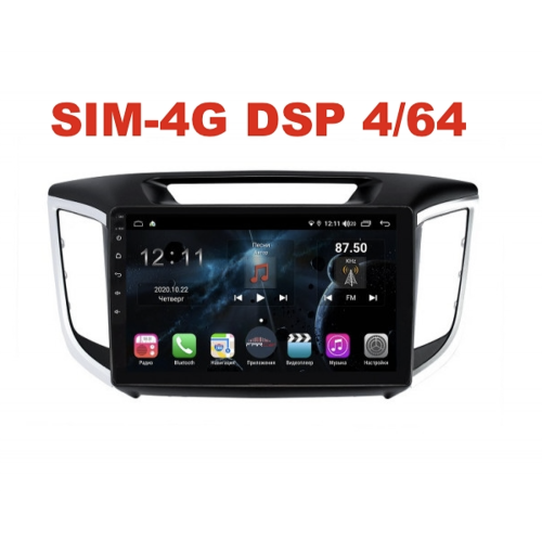 Магнитола Farcar H407R (S400) для Hyundai Creta 2016-2021 на Android 10.0