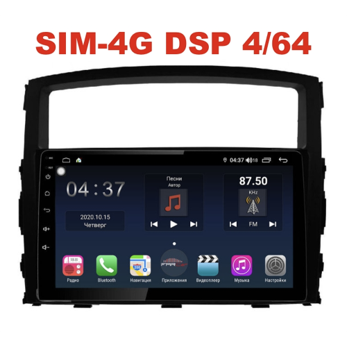 Магнитола Farcar H1009R (S400) для Mitsubishi Pajero IV 2006-2019 на Android 10.0