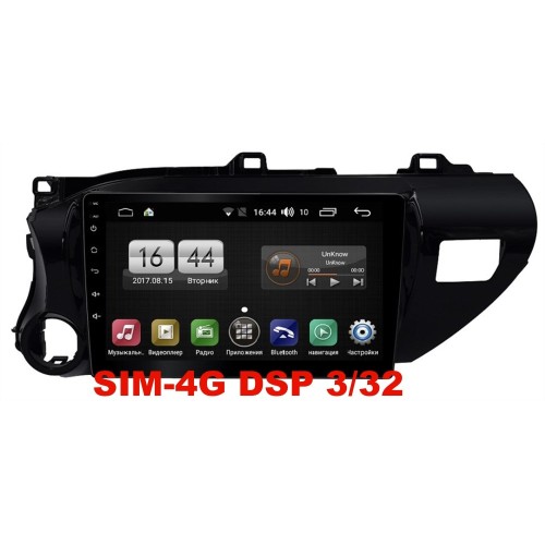 Магнитола Farcar TG588/1077R (S400) для Toyota Hilux 2015-2020 на Android 10.0