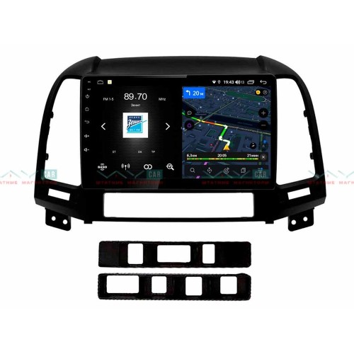 Штатная магнитола VAYCAR 09V4 4/64 ГБ для Hyundai Santa Fe III 2005-2012 на Android 10.0