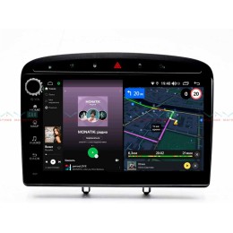 Штатная магнитола VAYCAR 09V4R 4/64 ГБ крутилки для Peugeot 308 I 2007-2015, 408 2012-2017 на Android 10.0