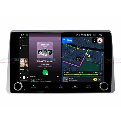 Штатная магнитола VAYCAR 10V4R 4/64 ГБ крутилки для Renault Duster 2020+ на Android 10.0
