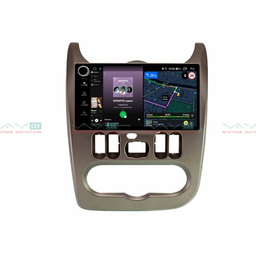Штатная магнитола VAYCAR 09V4R 4/64 ГБ крутилки для Renault Logan 2010-2013, Sandero I 2009-2014 на Android 10.0
