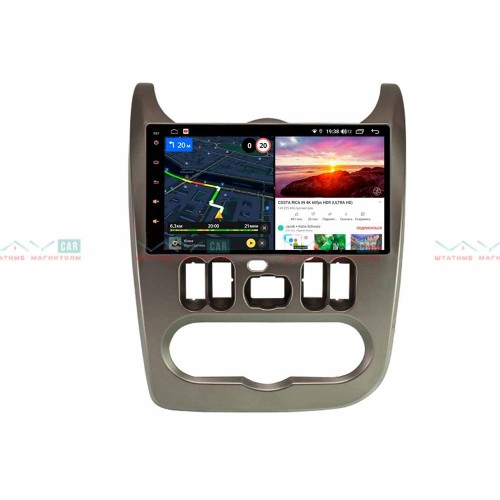 Штатная магнитола VAYCAR 09V6 6/128 ГБ для Renault Logan 2010-2013, Sandero I 2009-2014 на Android 10.0