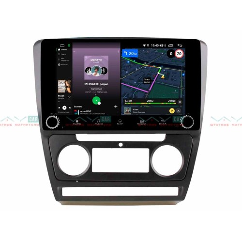 Штатная магнитола VAYCAR 10V4R 4/64 ГБ крутилки для Skoda Octavia II (A5) 2004-2013 на Android 10.0