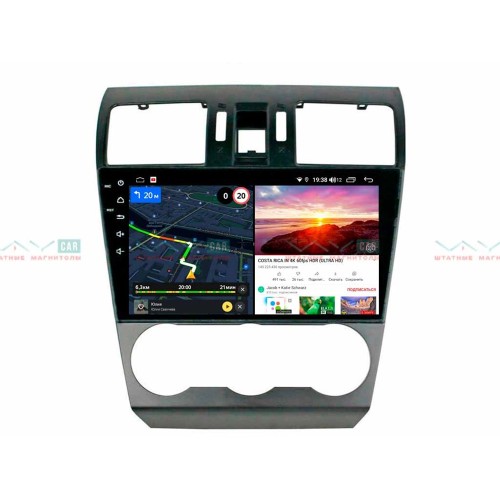 Штатная магнитола VAYCAR 09V6 6/128 ГБ для Subaru Forester IV 2013-2014, Impreza IV 2012-2017 на Android 10.0