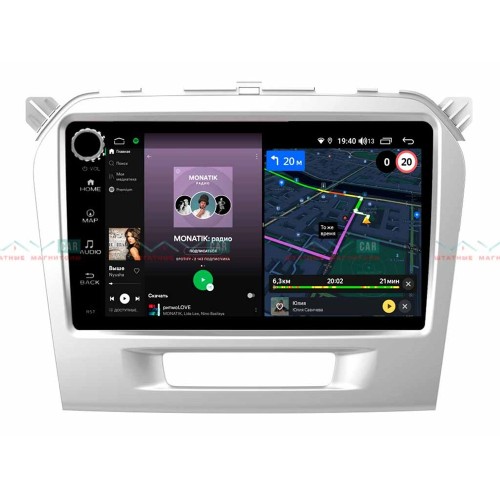 Штатная магнитола VAYCAR 09V4R 4/64 ГБ крутилки для Suzuki Vitara IV 2014-2024 на Android 10.0