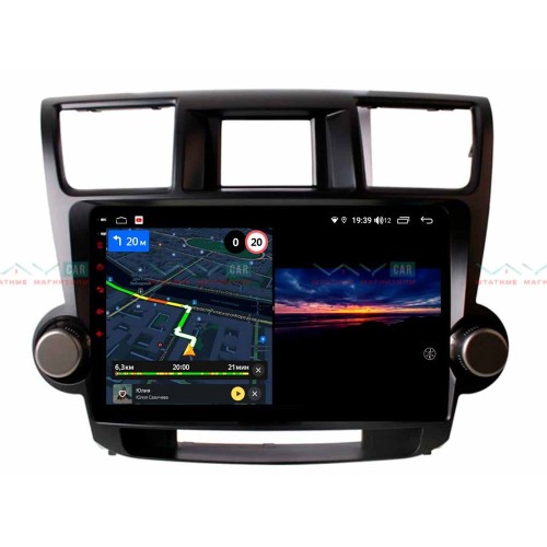 Штатная магнитола VAYCAR 10V3 3/32 ГБ для Toyota Highlander (U40) 2007-2013 на Android 10.0