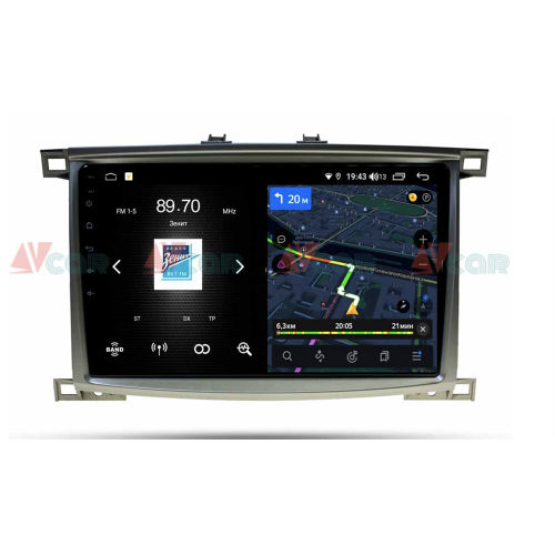 Штатная магнитола VAYCAR 10V4 4/64 ГБ для Toyota Land Cruiser 100 2002-2007 на Android 10.0