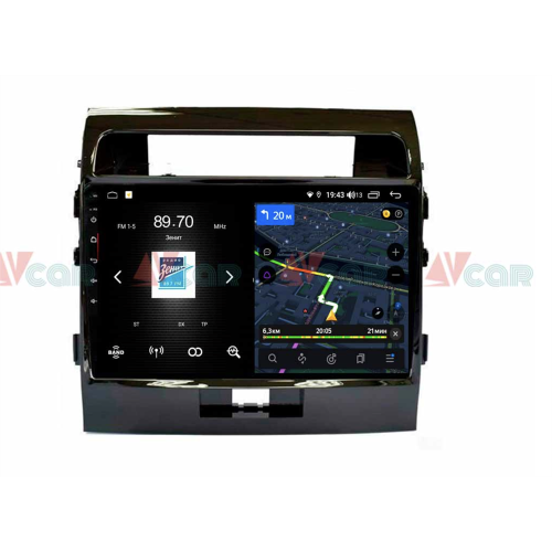 Штатная магнитола VAYCAR 10V4 4/64 ГБ для Toyota Land Cruiser 200 2007-2015 на Android 10.0