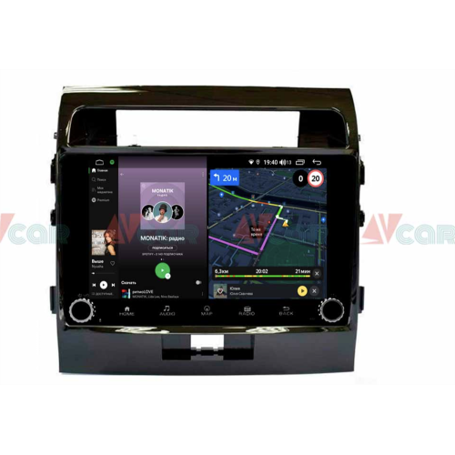 Штатная магнитола VAYCAR 10V4R 4/64 ГБ крутилки для Toyota Land Cruiser 200 2007-2015 на Android 10.0