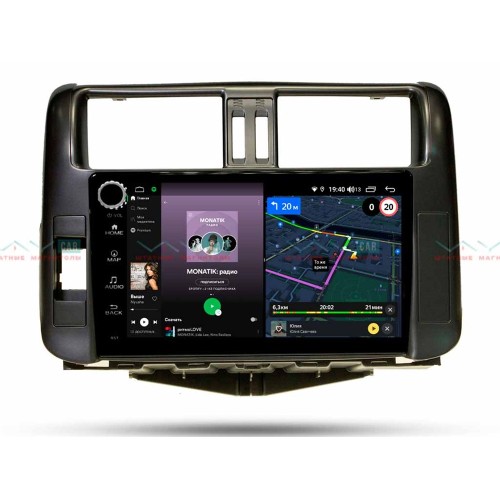 Штатная магнитола VAYCAR 09V4R 4/64 ГБ крутилки для Toyota Land Cruiser Prado 150 2009-2013 на Android 10.0