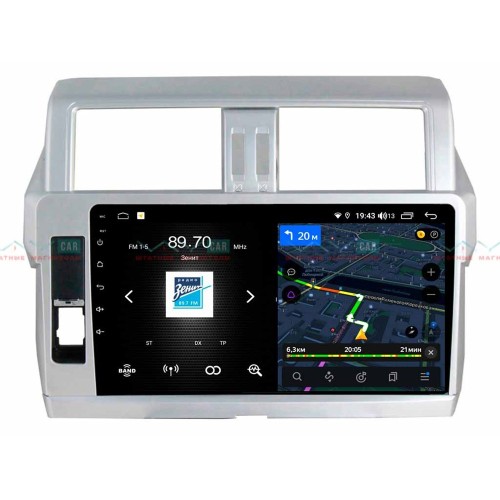 Штатная магнитола VAYCAR 10V4 4/64 ГБ для Toyota Land Cruiser Prado 150 2013-2017 на Android 10.0
